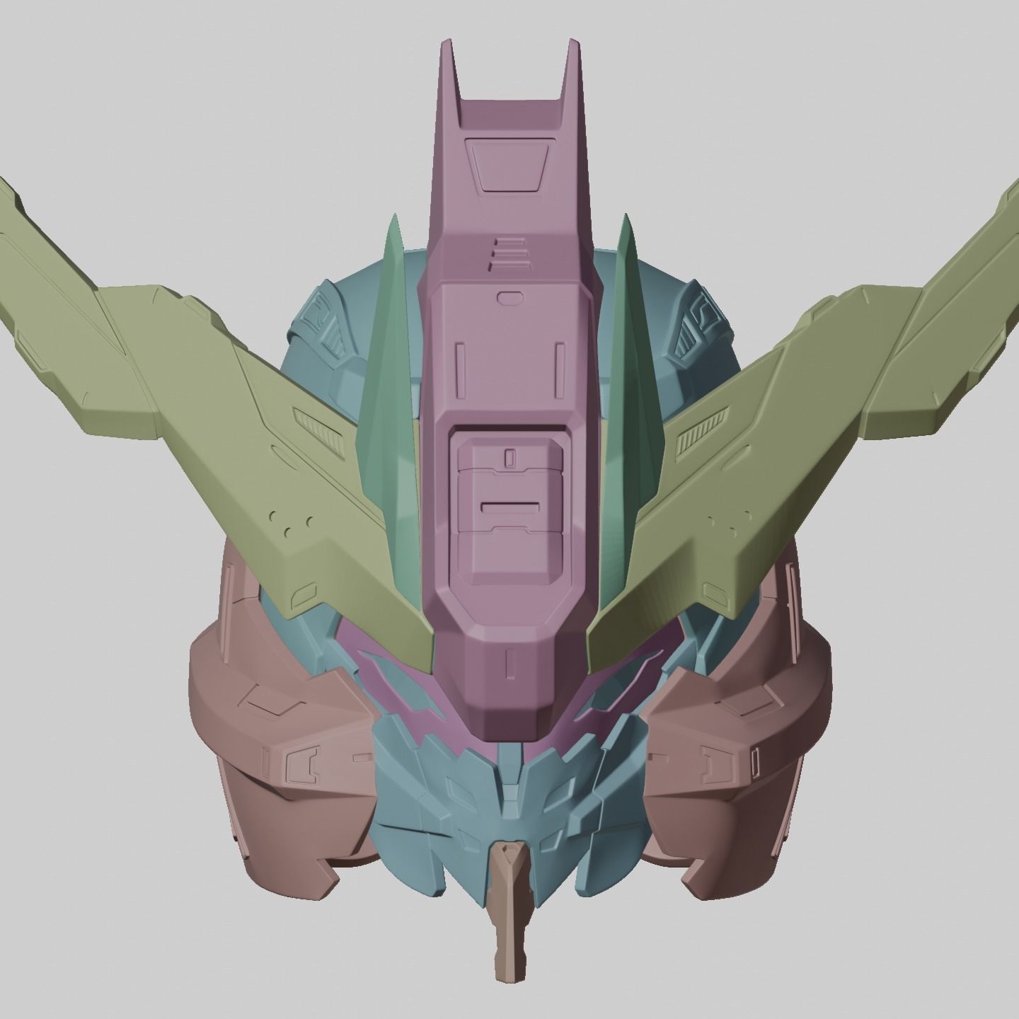 GUNDAM VIDAR HELMET 3D PRINT MODEL 3D print model_6