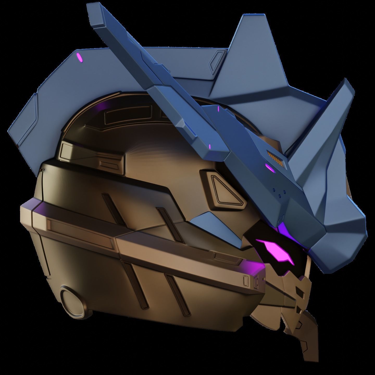 GUNDAM VIDAR HELMET 3D PRINT MODEL 3D print model_4