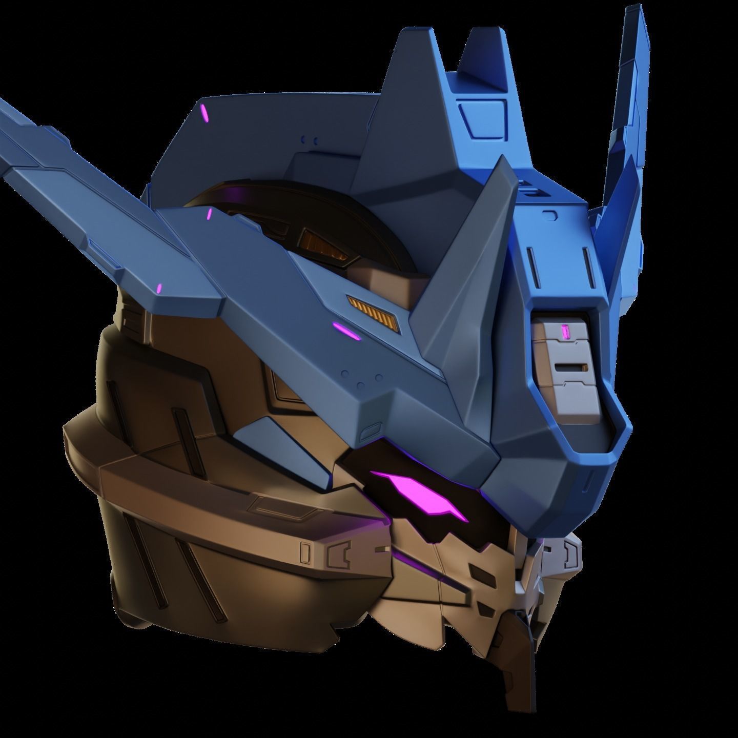 GUNDAM VIDAR HELMET 3D PRINT MODEL 3D print model_3