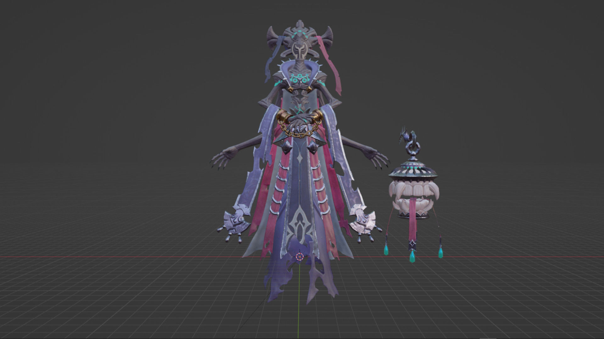 Demon Woman Low-poly 3D model_2