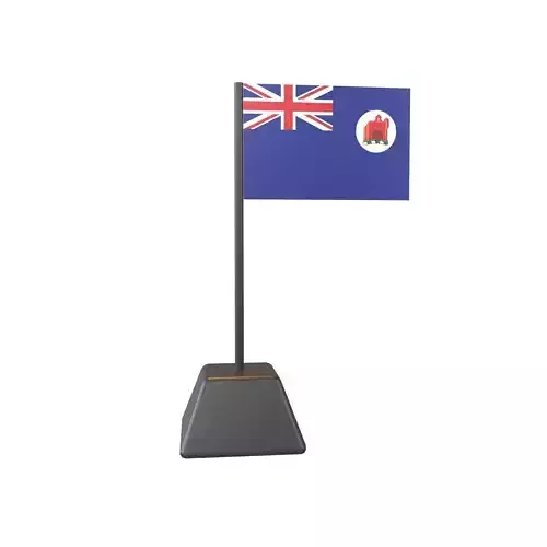 Malacca 1946 Flag v1 001 Low-poly 3D model