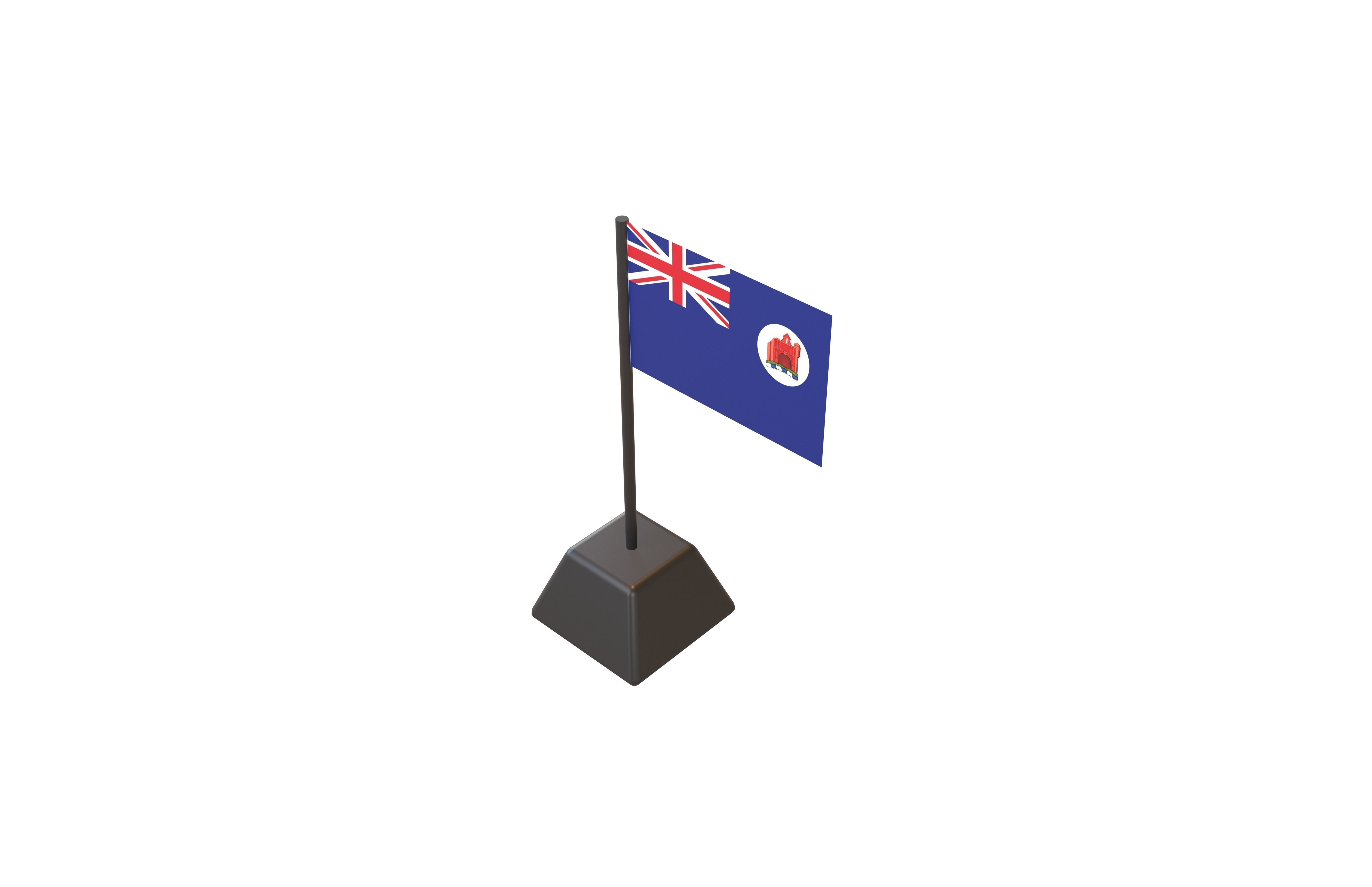 Malacca 1946 Flag v1 001 Low-poly 3D model_3