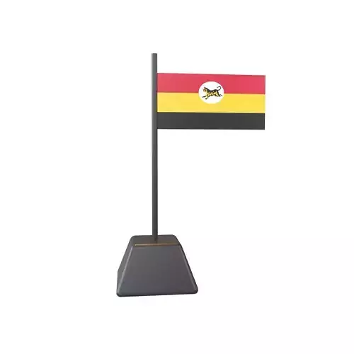Federated Malay States 1895 Flag v1 001 Low-poly 3D model