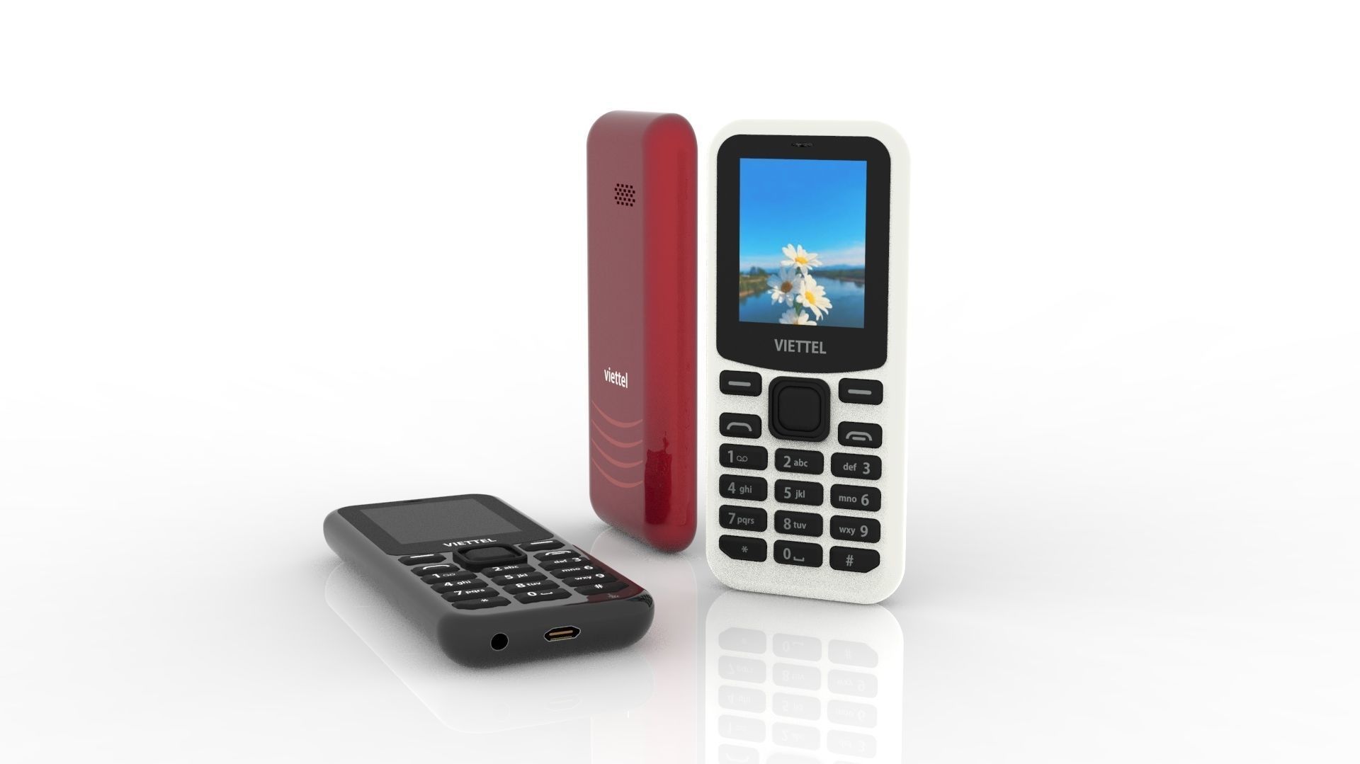Vietel phone 3D print model_4