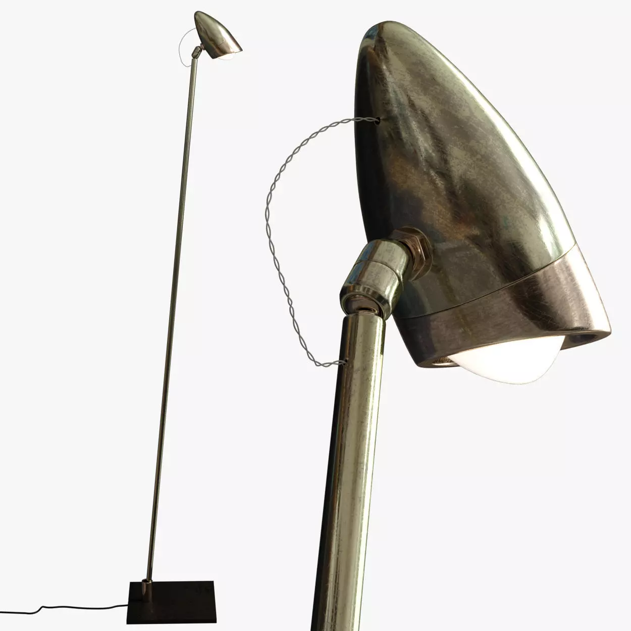 CicloItalia F floor lamp with metal base 3D model_0