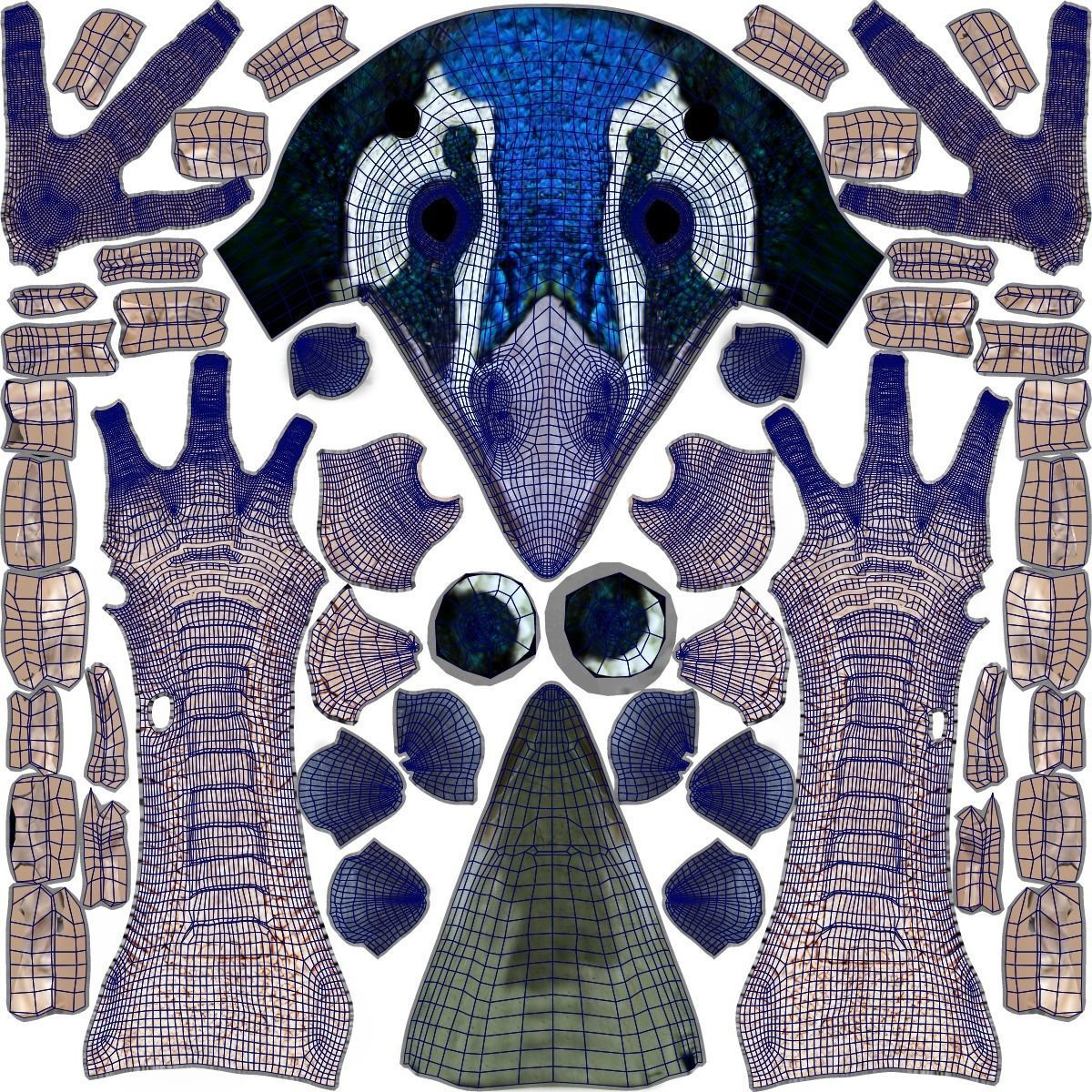 Indian Peafowl Animated VFX Grace 3D model_45