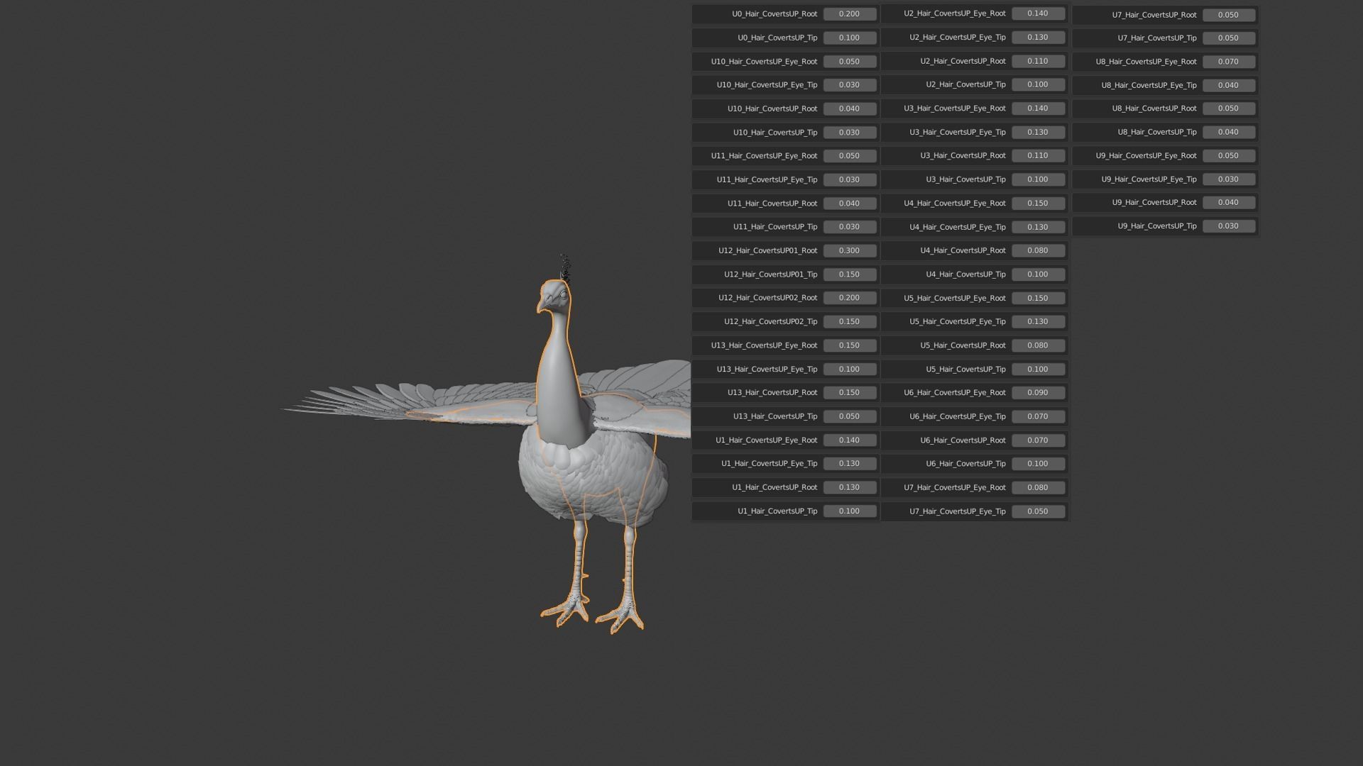 Indian Peafowl Animated VFX Grace 3D model_37