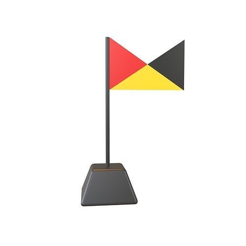 Naval Ensign of the Federated Malay States Flag v1 001 Low-poly 3D model