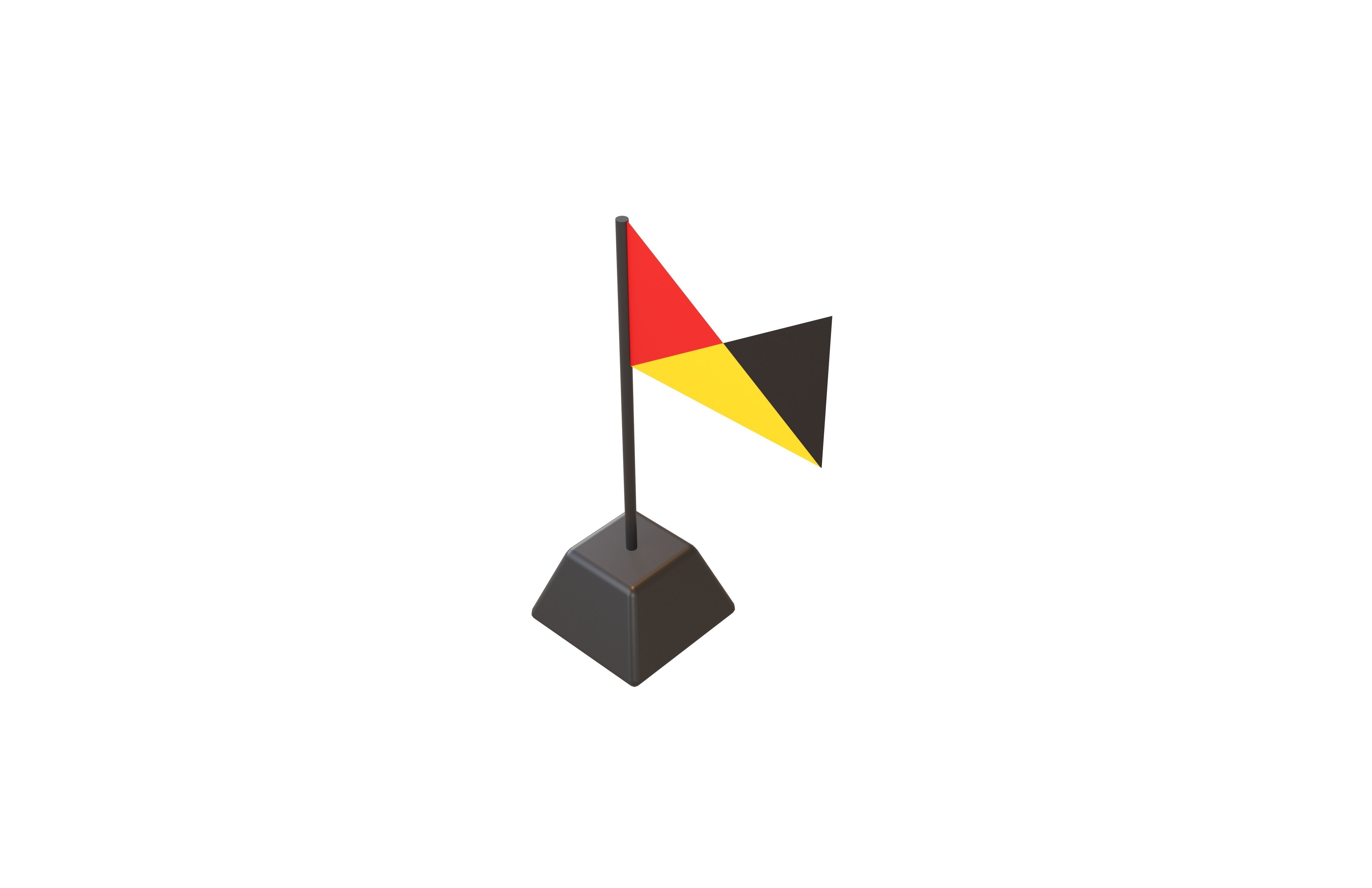 Naval Ensign of the Federated Malay States Flag v1 001 Low-poly 3D model_2
