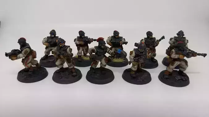 Hive-City Guard Infantry Squad 3D print model