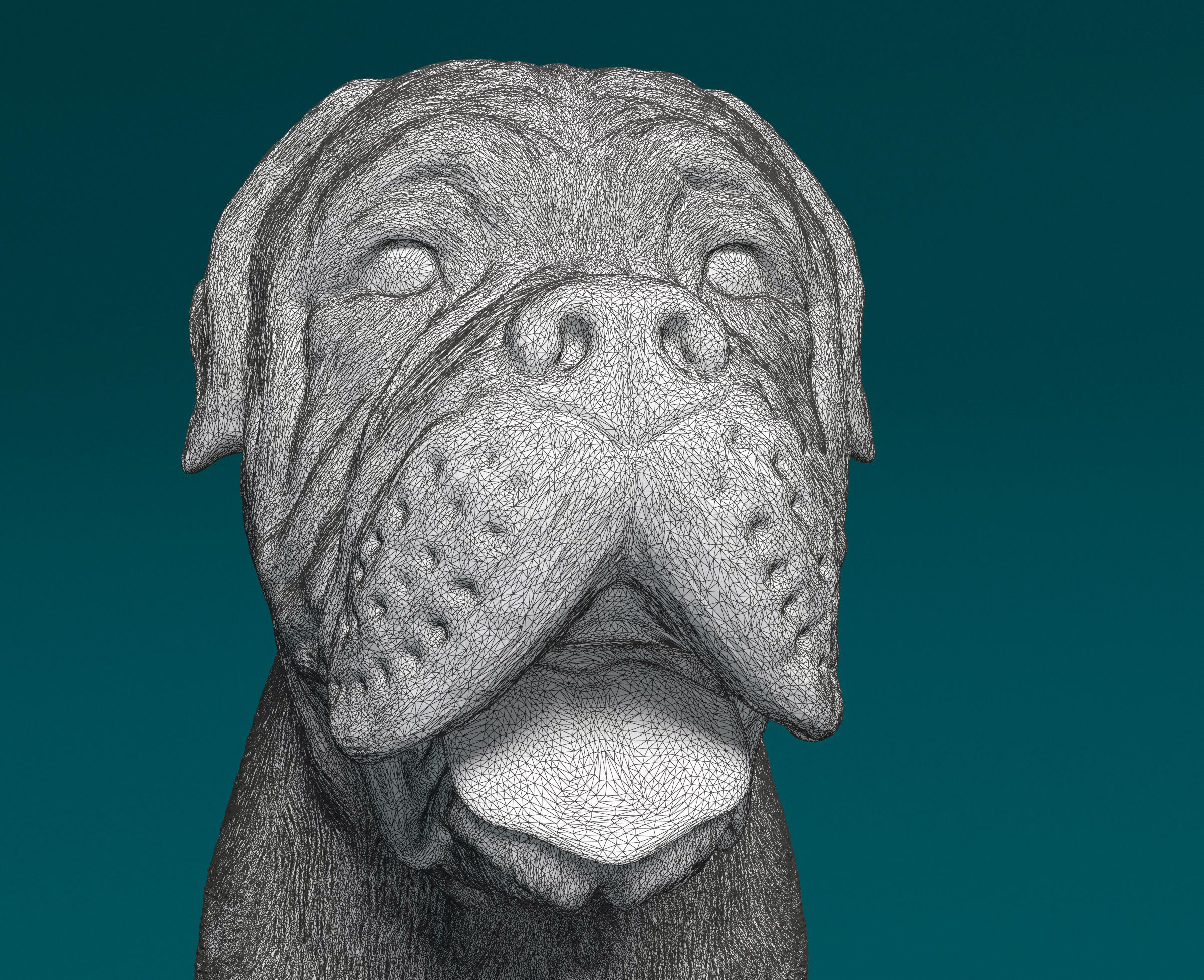 Bullmastiff dog 3D print model_9