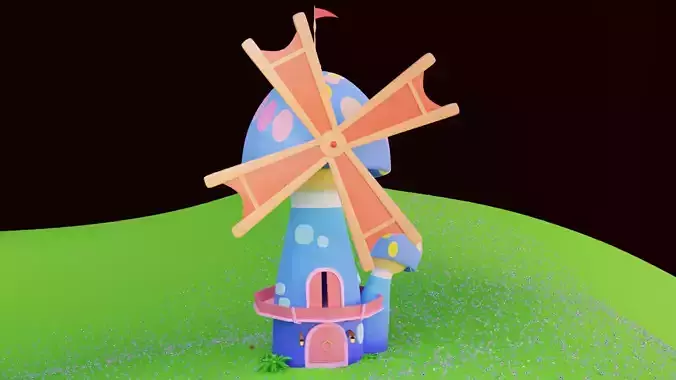 Cartoon Windmill