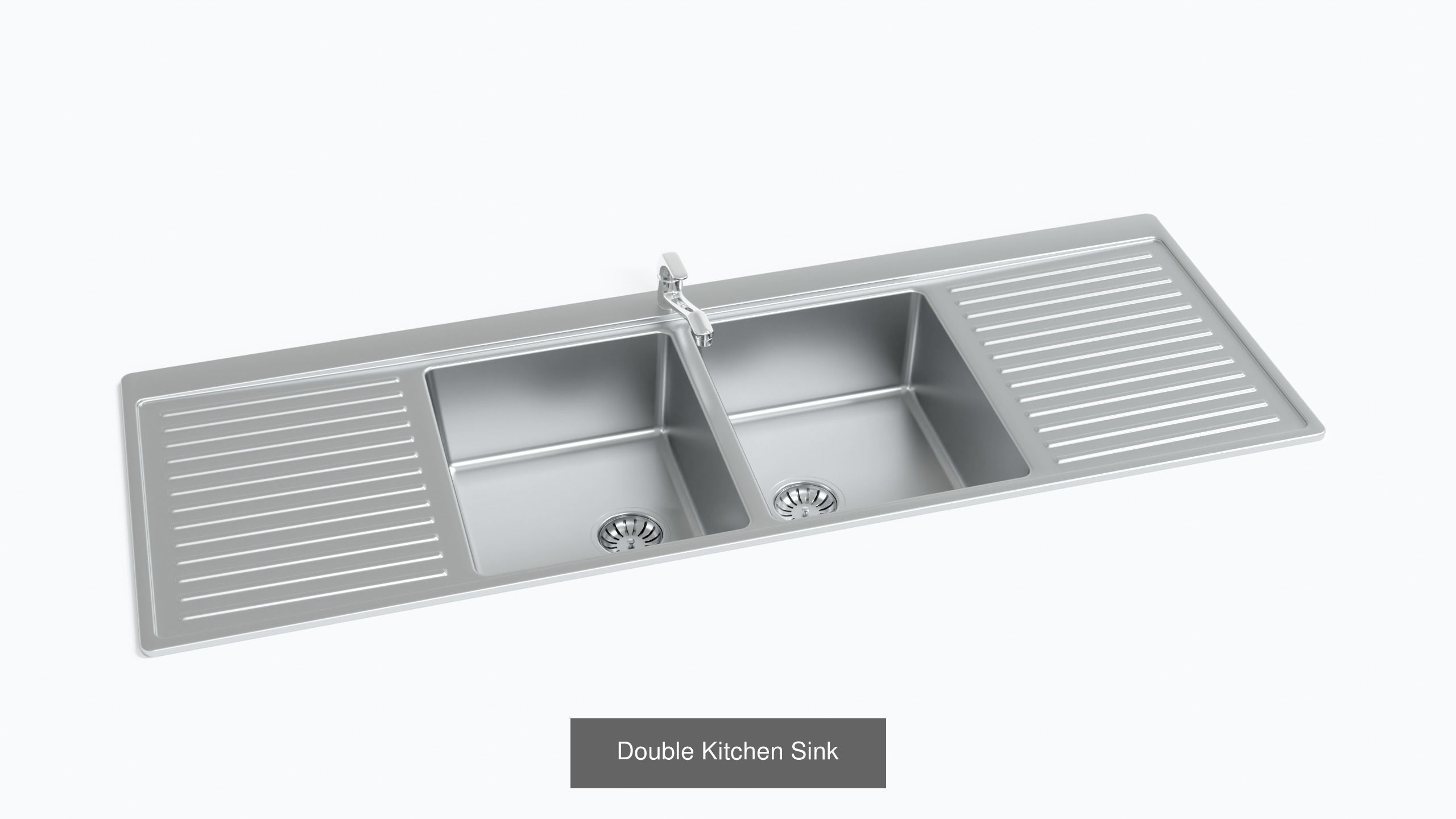 Kitchen Set sink with dishes and pans 3D Model Collection_4