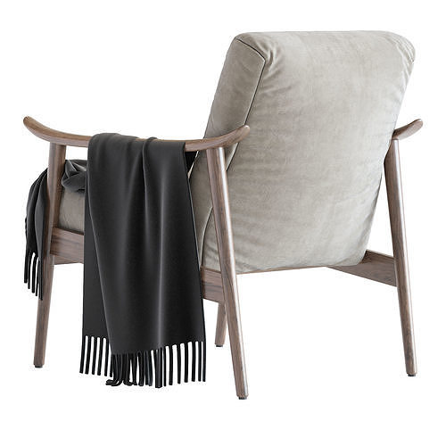 Mid Century Armchair 3D model 5