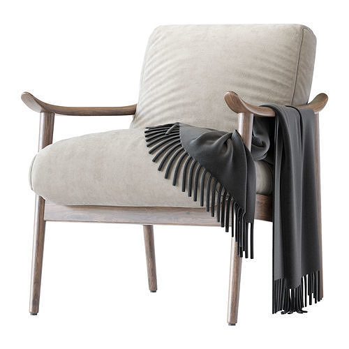Mid Century Armchair 3D model 3