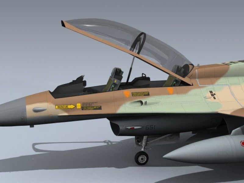 F-16D Block 40 Israeli 3D model_10