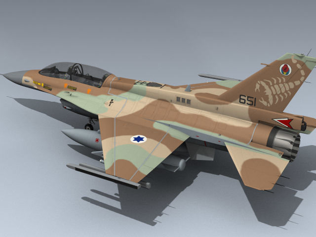 F-16D Block 40 Israeli 3D model_4