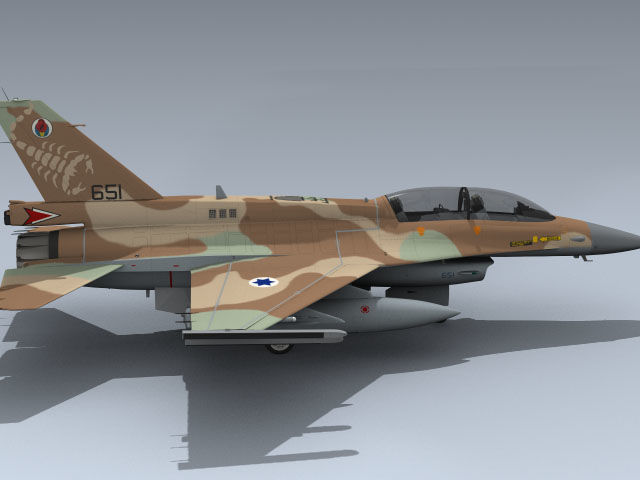 F-16D Block 40 Israeli 3D model_9