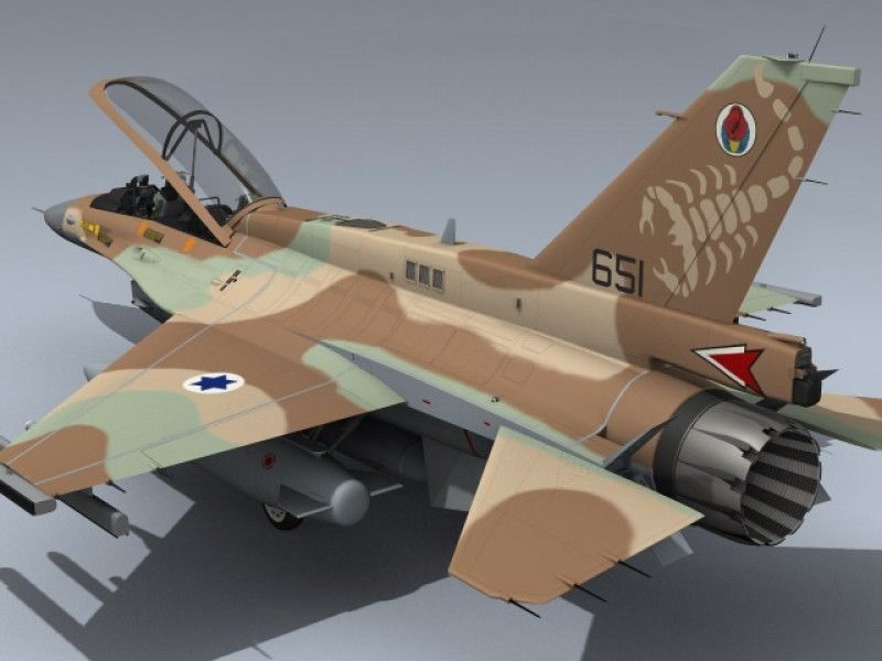 F-16D Block 40 Israeli 3D model_14