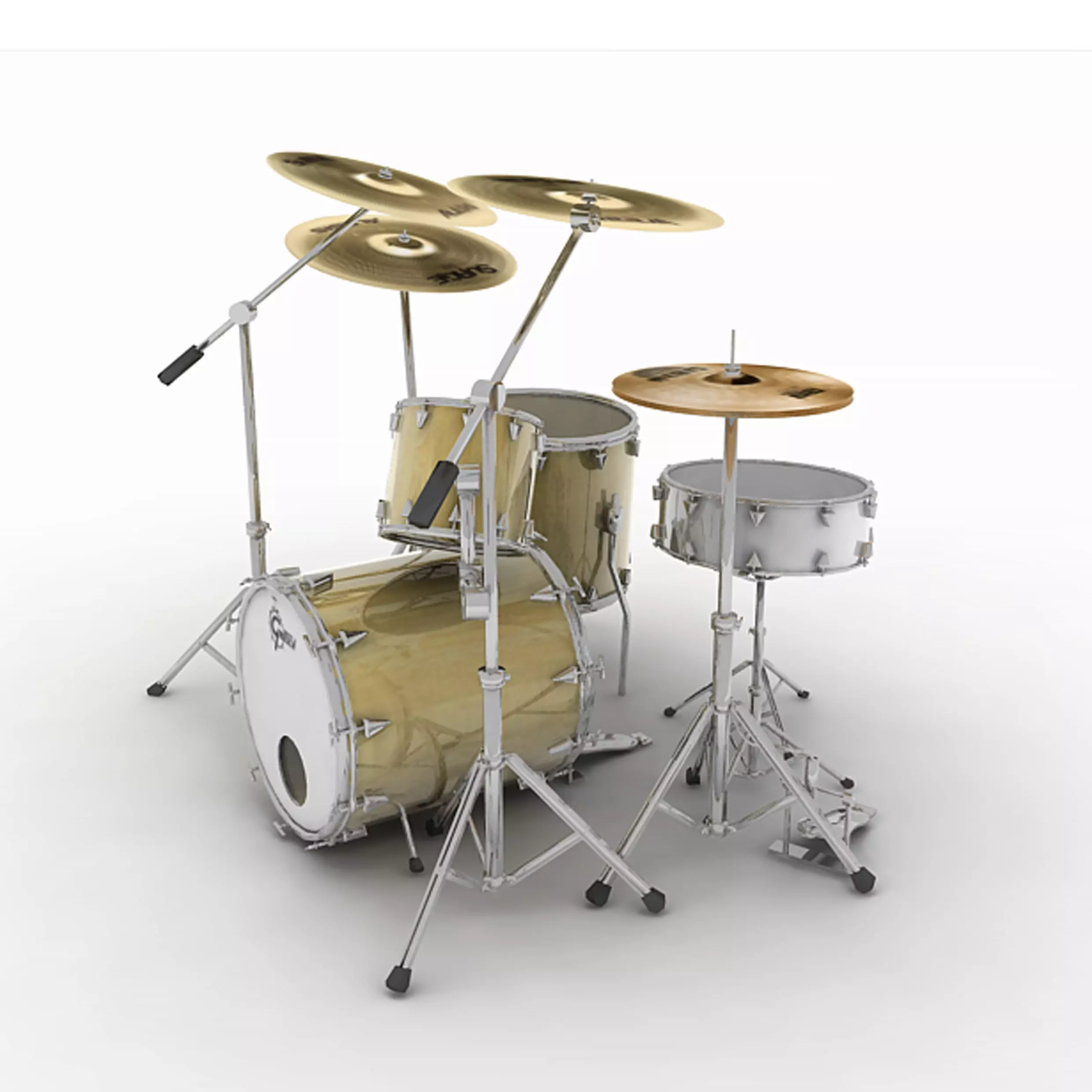drumset drum set 3D model_0