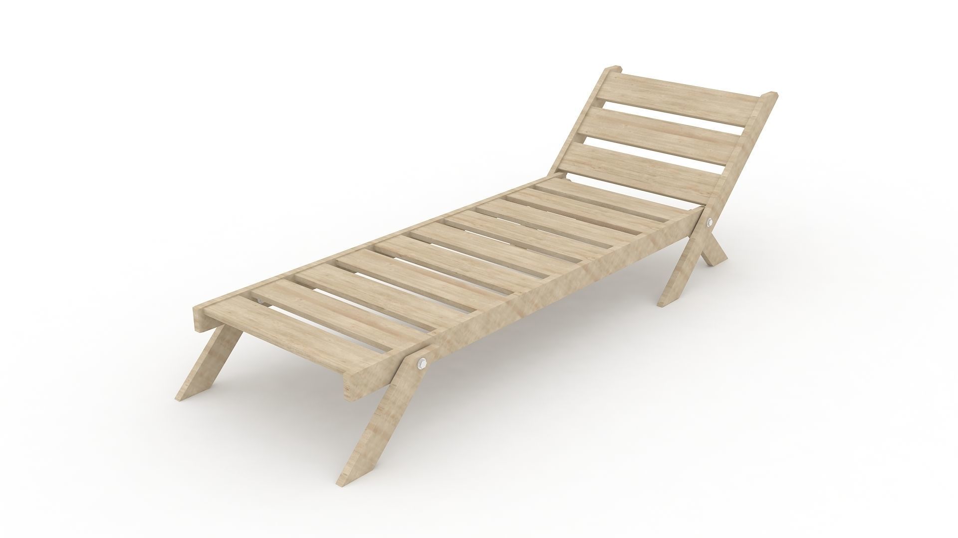 BEACH BENCH WOOD 3D model_1
