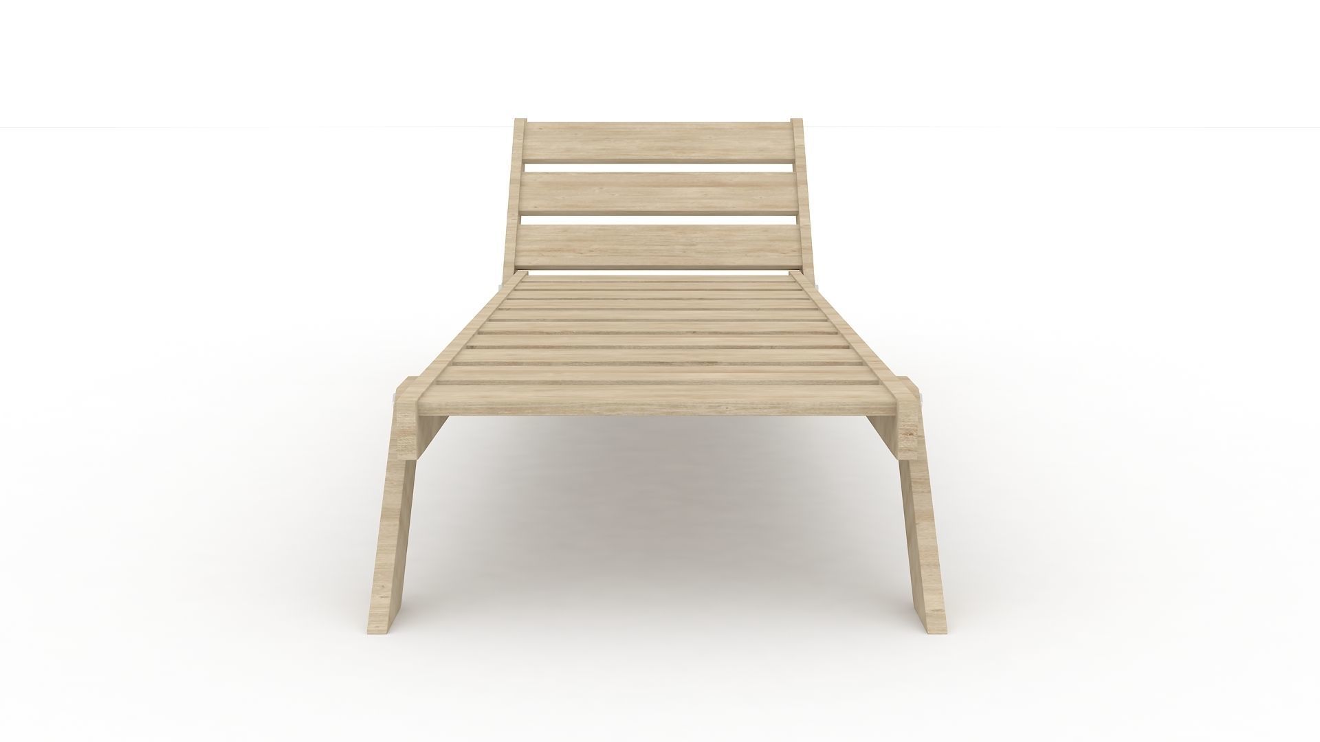 BEACH BENCH WOOD 3D model_2