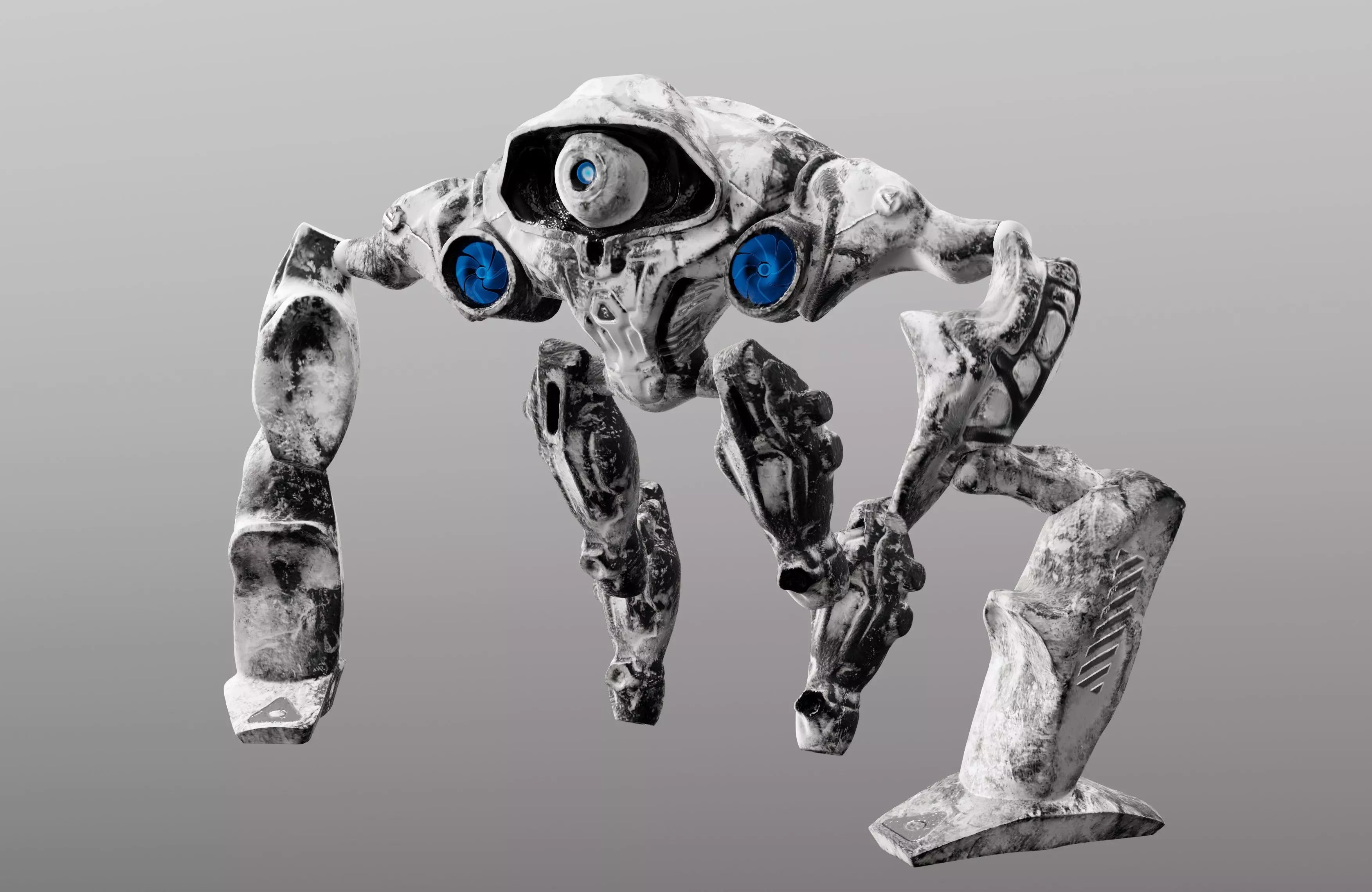 Hard Surface Robot  Free 3D model_0