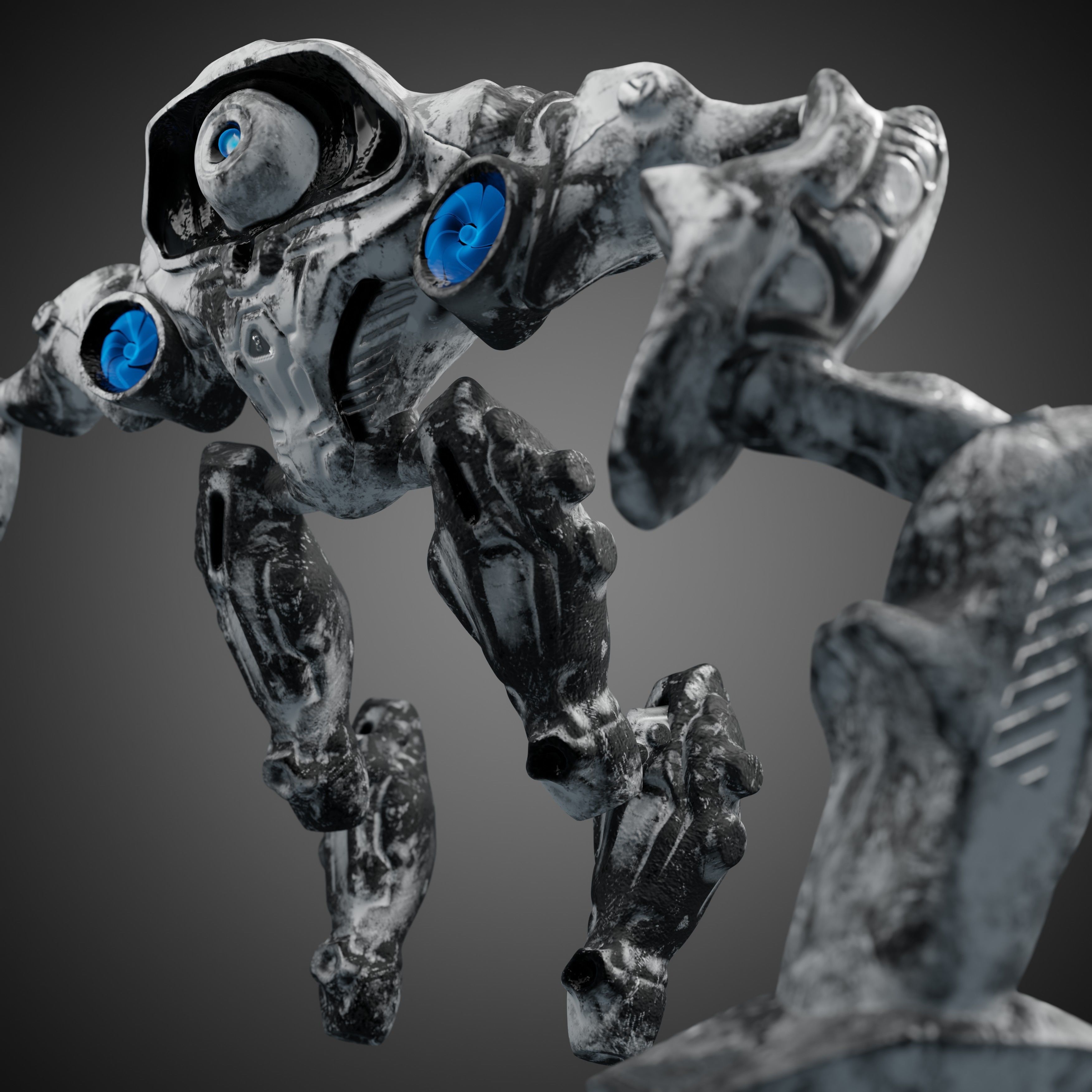 Hard Surface Robot  Free 3D model_2