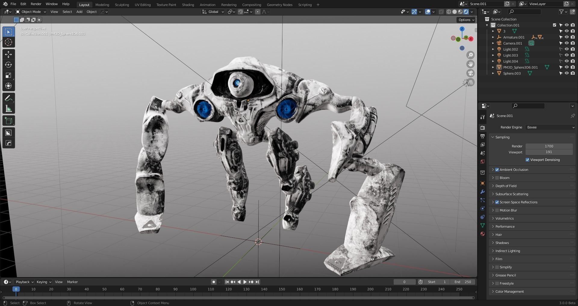 Hard Surface Robot  Free 3D model_3