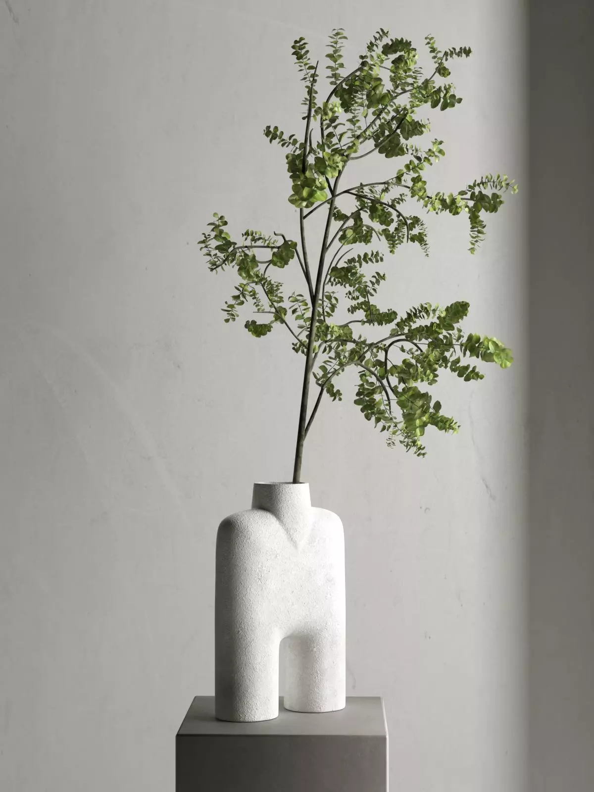 Cobra Vase with Branch 3D model