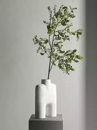 Cobra Vase with Branch 3D model