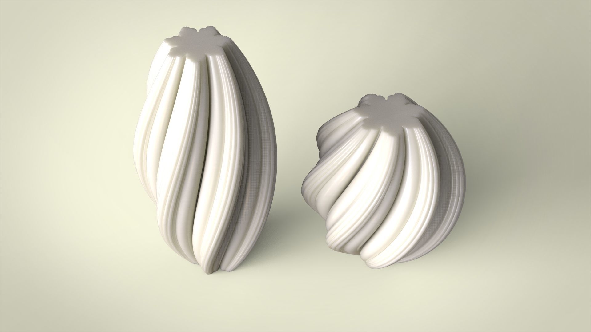 Wave candle for silicone mold 3D print model_4