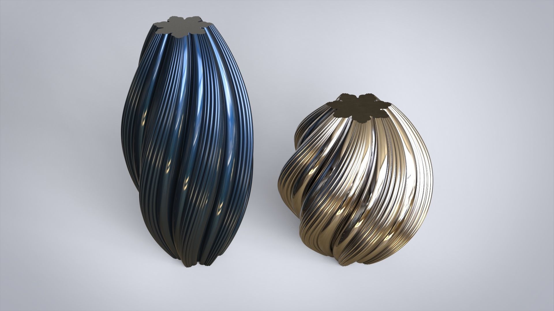 Wave candle for silicone mold 3D print model_7