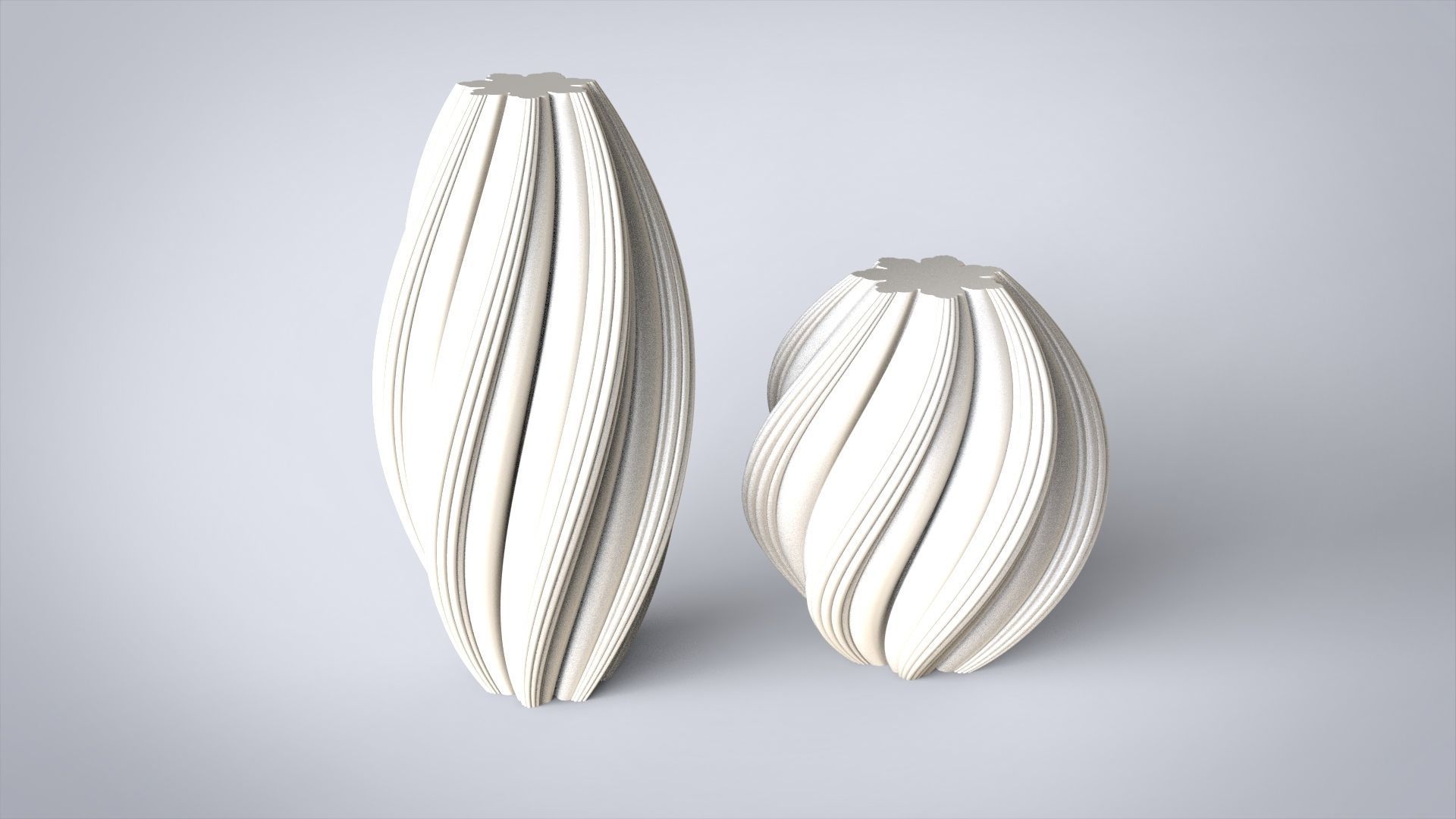 Wave candle for silicone mold 3D print model_6