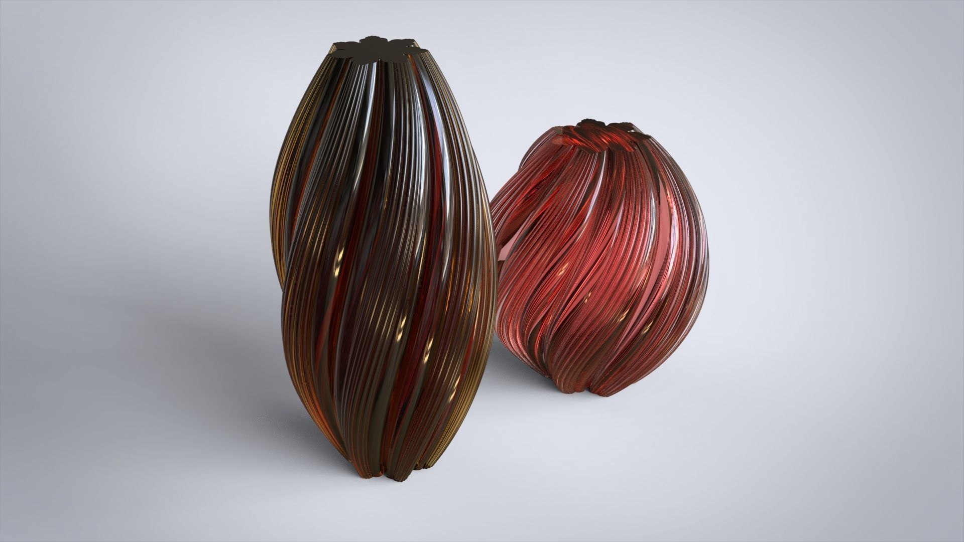 Wave candle for silicone mold 3D print model_5