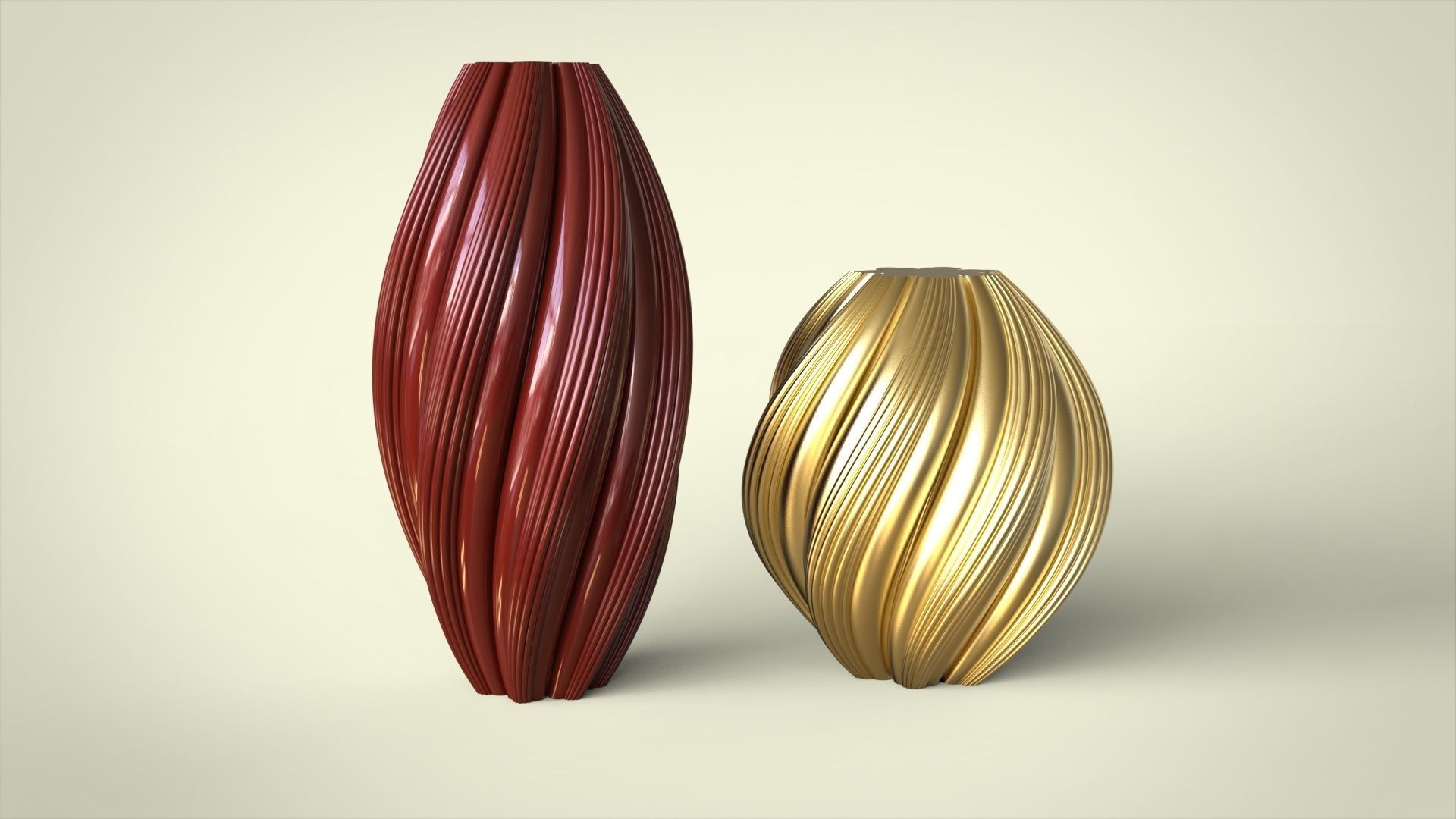 Wave candle for silicone mold 3D print model_2