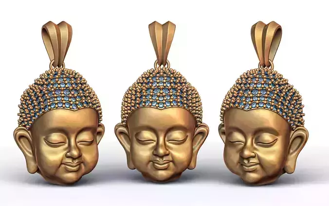 Baby Buddha Diamond Pendant    3D print model