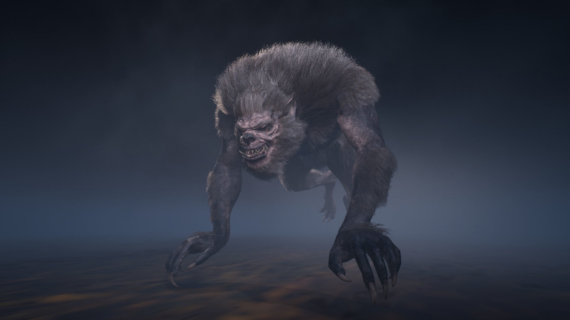 Werewolf humanoid creature Low-poly 3D model_12