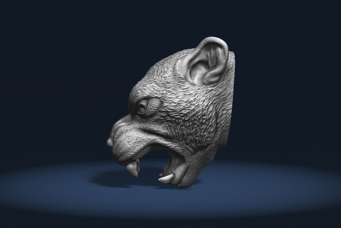 Puma Head 3D print model_5