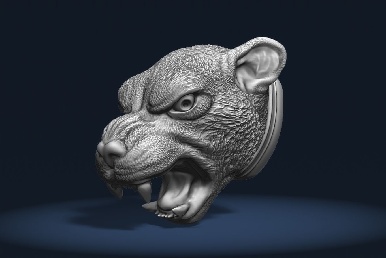 Puma Head 3D print model_2
