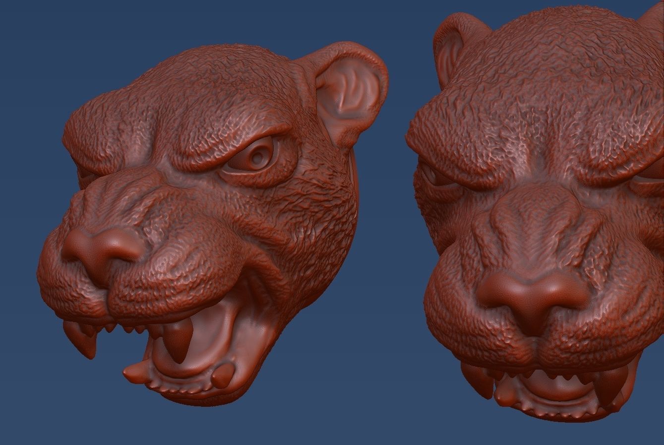 Puma Head 3D print model_9