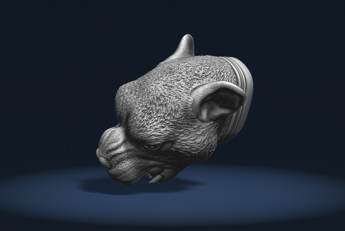 Puma Head 3D print model_3