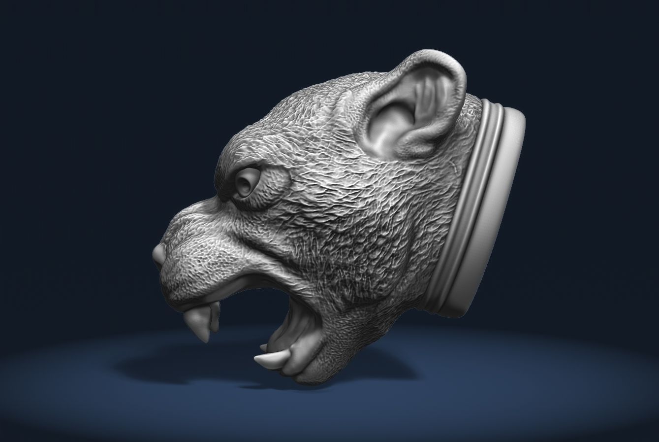 Puma Head 3D print model_1