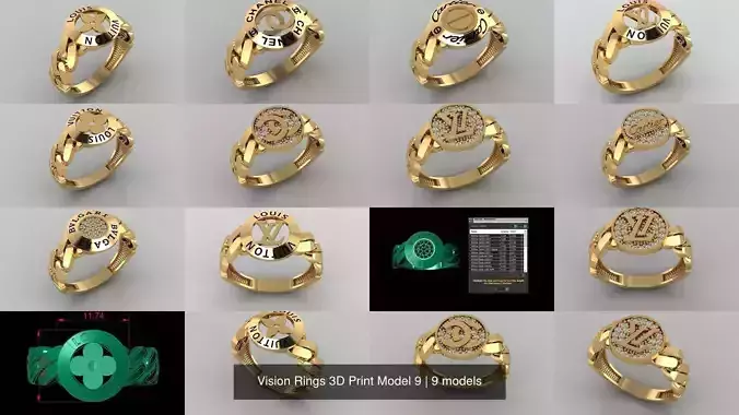 Vision Rings 3D Print Model 9 3D Model Collection