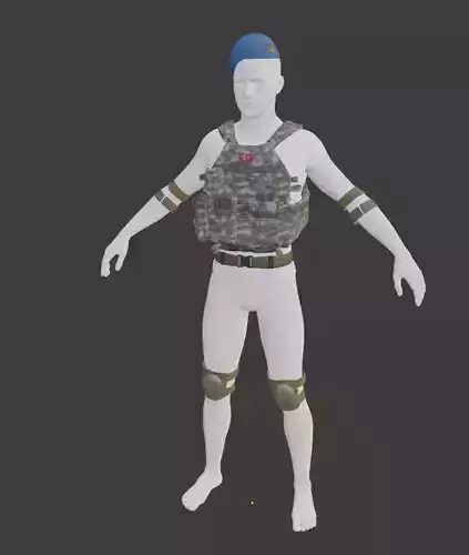 Turkish Army Mountainer Commando Unit Armed 3D model