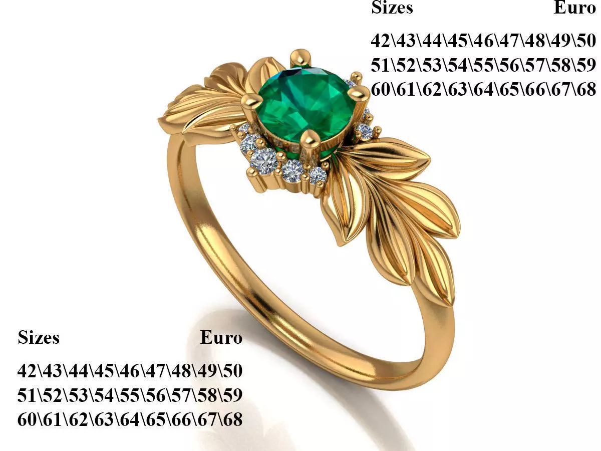 Diamond wedding ring twigs 3D print model_0