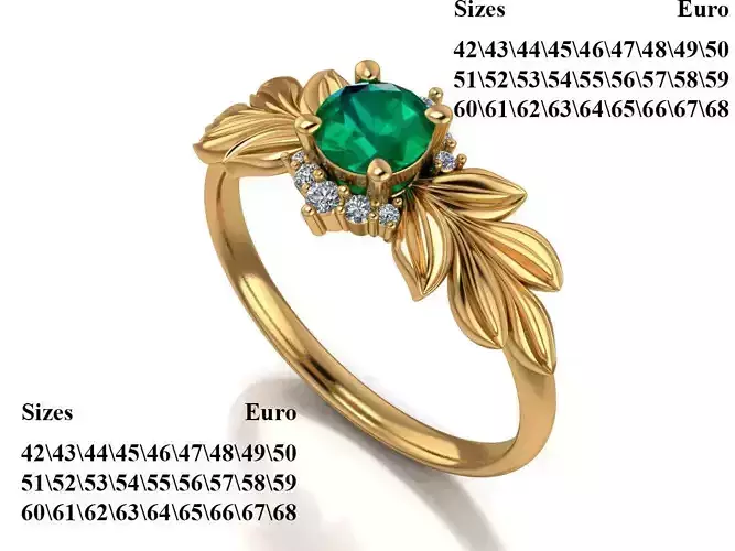 Diamond wedding ring twigs 3D print model