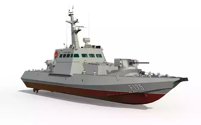 Ukrainian Gyurza-M class artillery boat 58155 3D model