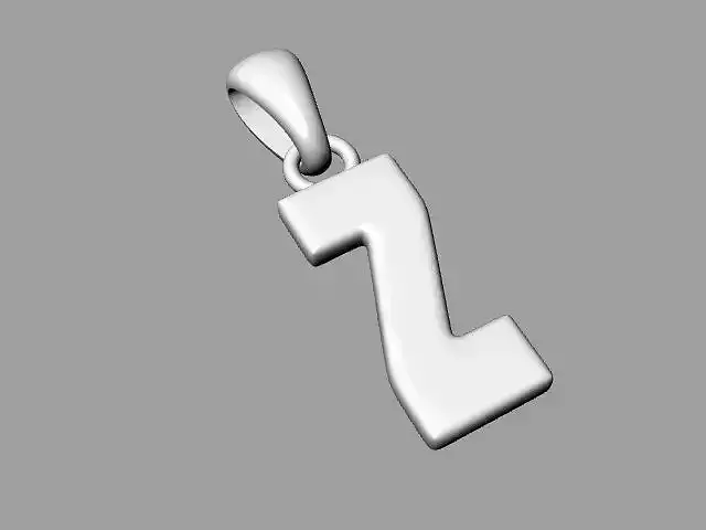 z alphabet pendant stl verified