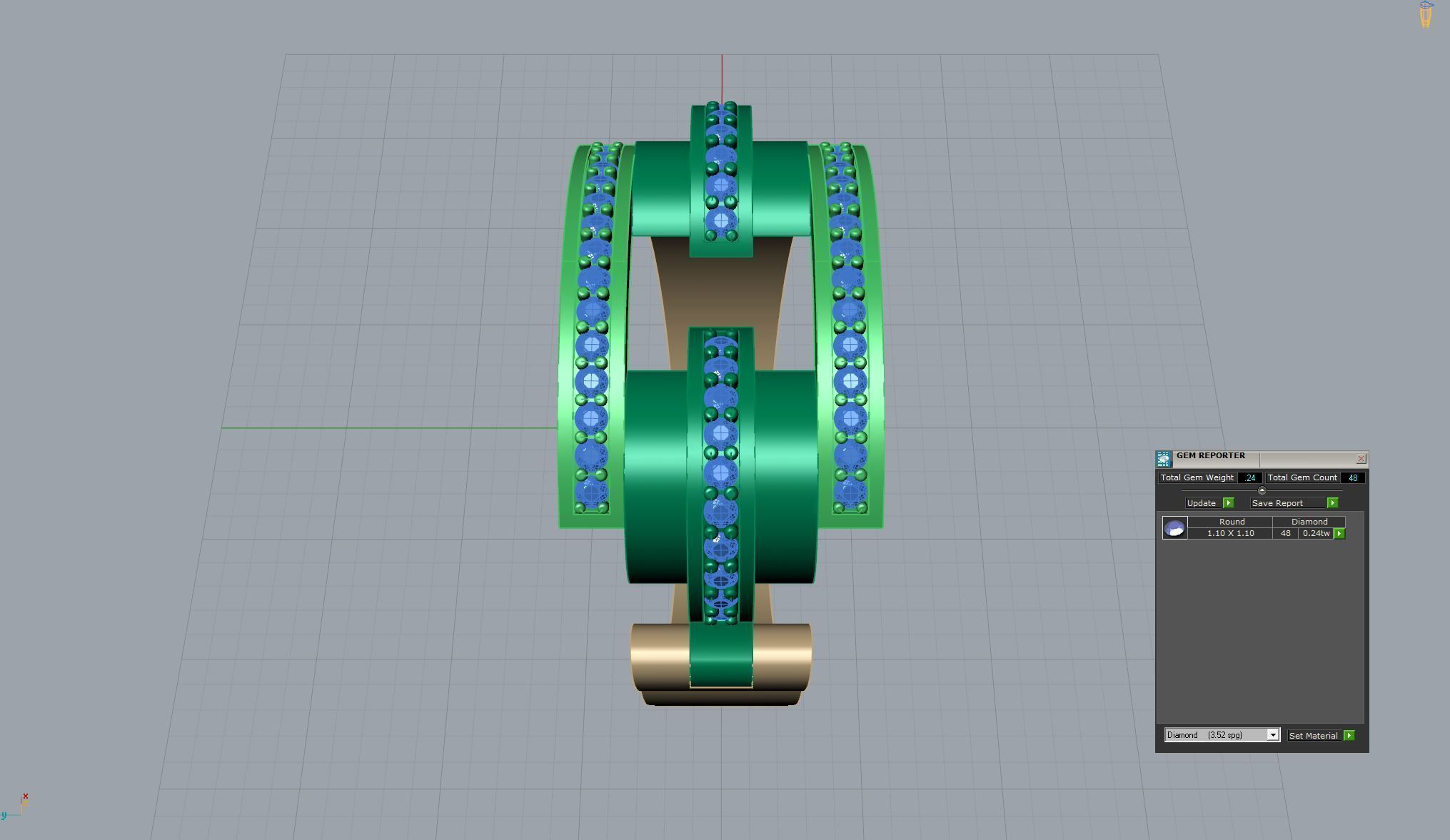 Ring with moving parts 3D print model_9